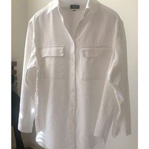 JONES NEW YORK White Women's Blouse Size L (12-14)